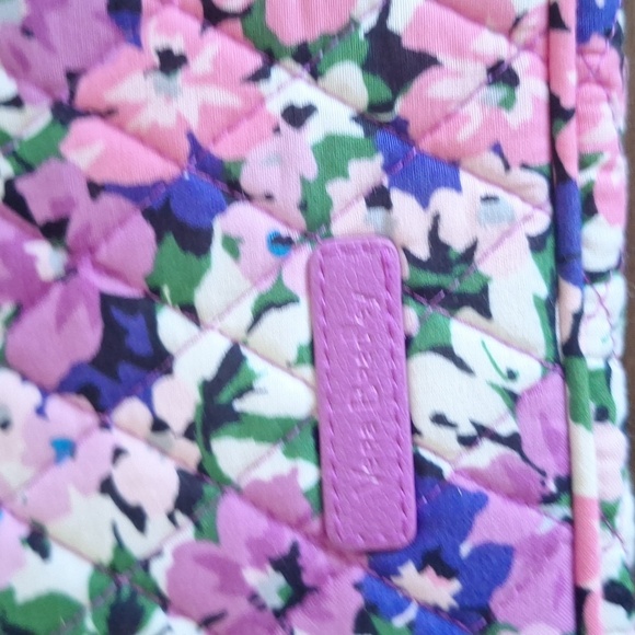 Vera Bradley Quilted Tablet Case Floral Lilac Pink Cotton Padded Zipper Carrier - Picture 2 of 8